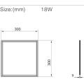 China Low Glare Energy Saving 2835 SMD Square Panel LED 18W with Ce RoHS ERP