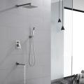 Square Brushed Nickel Shower Faucet Set