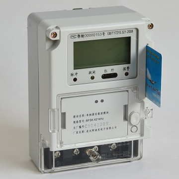 Medidor eletrônico de energia pré-pago multi-tarifário de uma fase