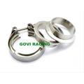 304 Stainless Steel V Band Clamps with Flanges for Exhaust Pipe