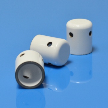 One End Closed Glazed Alumina Metallized Ceramic Tube