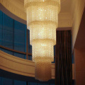 Luxury design lighting customized hotel lobby crystal celling led chandelier pendant light