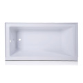 Acrylic Rectangular Drop-in Bathtub in White