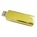 Unidade flash USB com barras de ouro de metal com logotipo