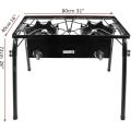Réchaud au gaz propane à double brûleur de camping en plein air 150000BTU