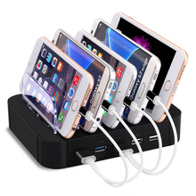 5 Slots Charging Station 5 Portas USB Carregador para Tablet Mobile Phone