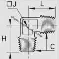 Male BSPT Thread Elbow Connector Fitting