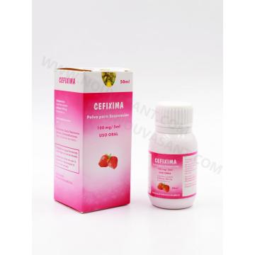 Cefixima para suspensión oral 100 mg / 5 ml, 50 ml