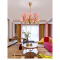 INSHINE PInk Glass Chandelier Lamp