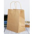 Customized Brown Krfat Handle Bag with Logo Printed