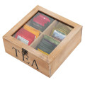 Rustic Wooden Medium Wooden Tea Bag Storage