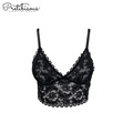 Women bralette lingerie set black bra and panty