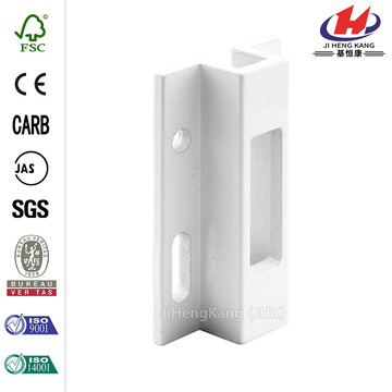 White Extruded Aluminum Sliding Door Keeper