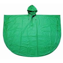 Yj-6006 Popular Green PVC Cycling Rain Poncho Plastic for Hiking