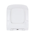 Weißer Toilettensitz, quadratische Form Duroplasten -Toilettensitz