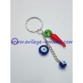 Blue evil eye glass evil eye pepper keychain