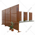 Indoor Outdoor Corten Steel Privacy Fence