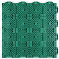 Interlocking court tile for outdoor basketball with cushion