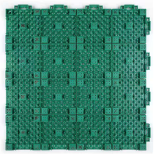 Interlocking court tile for outdoor basketball with cushion