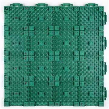 Interlocking court tile for outdoor basketball with cushion