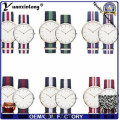 YXL-480 hombres diseño la OTAN Nylon correa deporte reloj cuarzo Señora elegancia Vestido reloj pulsera Dw