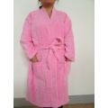 100%cotton kimono collar velour robe