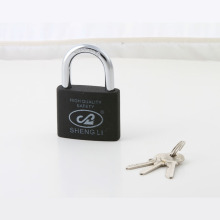 New Type Painted Plastic Iron Padlock with Half Brass Cylinder