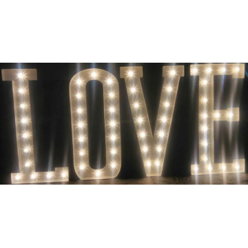 Love Bulb Letter Sign for Any Color LED