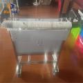 2 tiers stainless steel airport luggage trolley