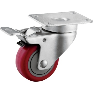 3-дюймовые прецизионные шариковые подшипники средней толщины TPU Caster Wheels с полным замком