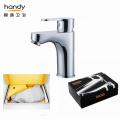 Single-handle short spout deck mounted basin mixer faucets