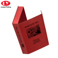 Red Fancy Texture Pappe Magnetic Juwelry Box Verpackung