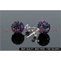 shamballa beads stud earring