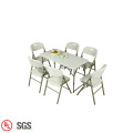 Ensemble table et chaises pliable rectangulaire en plastique