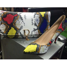 New Collection Snake Pattern High Heel Shoes and Bags (G-7)