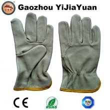 Pig Grain Leather Safety Machanic Driving Gloves