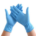 Guantes desechables sin polvo de nitrilo azul