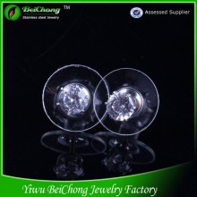 Shiny Zircon With Stainless Steel Women's Studs Earrings