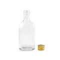 Bouteille en verre de boisson carrée de 375 ml avec bouchon à vis