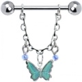 Aqua Gypsy Schmetterling Kette Tropfring Nippel