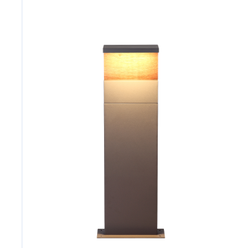 Lâmpada de piso com lâmpada de placa de impressão de água de madeira