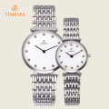 Art- und Weisefrauen-Mann-Edelstahl-Uhr-Armbanduhr 70033