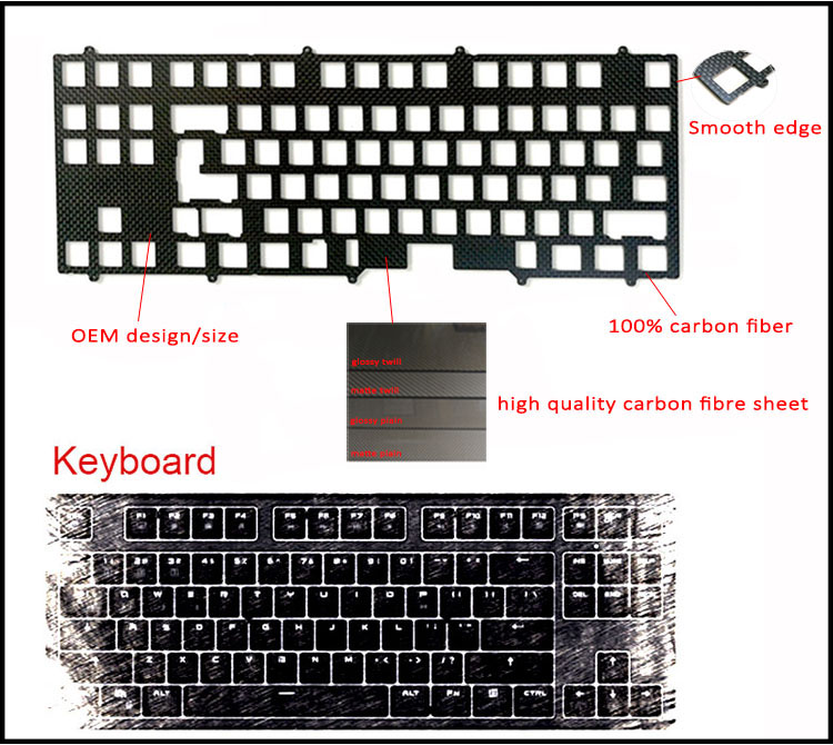 carbon fiber keyboard plate details carbon fiber keyboard plate details