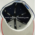 Flat embroidery custom design flex fit fitted cap hat