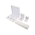 Weiße Lederbox Schmuck-Geschenkboxen