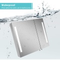 LED Stainless Steel Bathroom Mirror Cabinet With Anti-fog