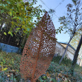 Corten Steel Decorative Lace Leaf Sculpture