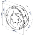 Ventilador Axial de 172X151X51mm termoplástico vivienda y DC17251 de impulsores