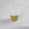 Cups en papier kraft jetable Ripple pour café