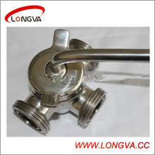 Stainless Steel 3-Way Male Thread Plug Valve